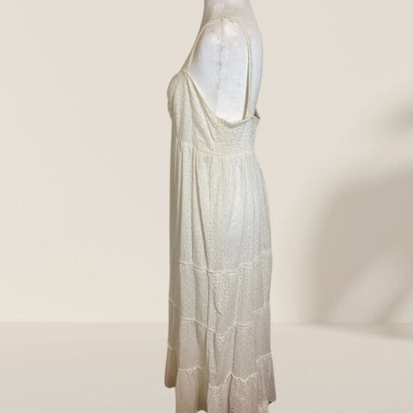 Michael Kors White Eyelet Maxi Dress - Size L - Picture 3 of 7